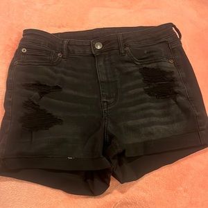 Black American eagle midi shorts